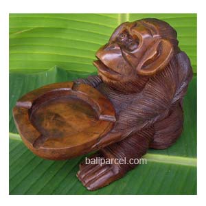 Wooden Monkey, Hand Carved From Suar Wood
