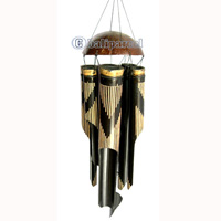 Bamboo Windchime, Painted Bamboo With Coconut