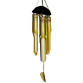 Bamboo Windchime, Natural Bamboo With Coconut Bird House