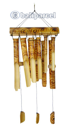 Burned Bamboo Windchime 