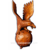 Wooden Playing Eagle, Hand Carved From Suar Wood