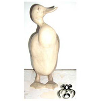 Wooden Duck, Hand Carved From Waru Wood