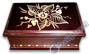 Jewellery Box, This Hand Carved From Teak Wood
