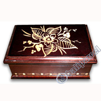Jewellery Box, This Hand Carved From Teak Wood