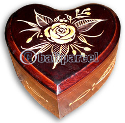Jewellery Box, This Hand Carved From Teak Wood