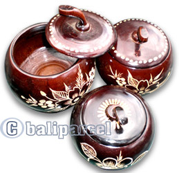 Jewellery Box Set Of 3 , This Hand Carved From Teak Wood