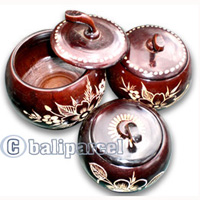 Jewellery Box Set Of 3 , This Hand Carved From Teak Wood