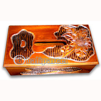 Tissue Box, This Hand Carved From Teak Wood