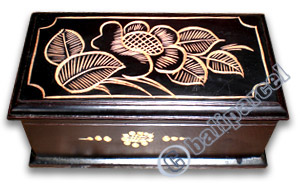 Jewellery Box, This Hand Carved From Teak Wood