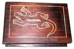 Jewellery Box, This Hand Carved From Albesia Wood 