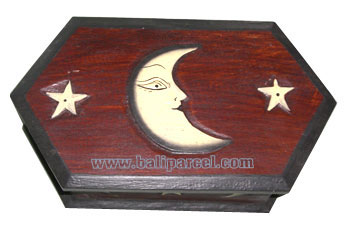 Jewellery Box, This Hand Carved From Albesia Wood 