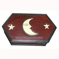 Jewellery Box, This Hand Carved From Albesia Wood 