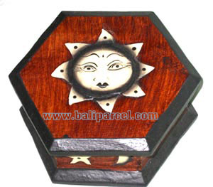 Jewellery Box, This Hand Carved From Albesia Wood 