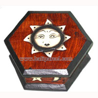 Jewellery Box, This Hand Carved From Albesia Wood 