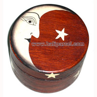 Jewellery Box, This Hand Carved From Albesia Wood 