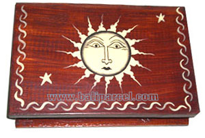Jewellery Box, This Hand Carved From Albesia Wood 