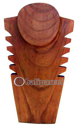Necklace Display, Hand Carved From Hibiscus Wood.