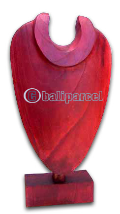 Necklace Display, Hand Carved From Hibiscus Wood.
