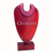 Necklace Display, Hand Carved From Hibiscus Wood.