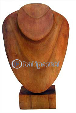 Necklace Display, Hand Carved From Hibiscus Wood.