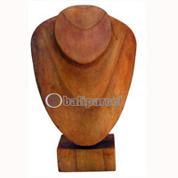 Necklace Display, Hand Carved From Hibiscus Wood.