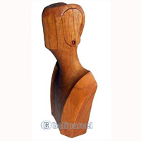 Necklace Display, Hand Carved From Hibiscus Wood.