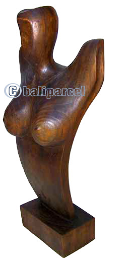 Necklace Display, Hand Carved From Hibiscus Wood.