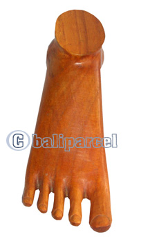 Foot Ornament Display, Hand Carved From Hibiscus Wood. 1 Set 2 Pieces 