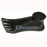 Foot Ornament Display, Hand Carved From Hibiscus Wood. 1 Set 2 Pieces 