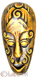 Tribal Lombok Aboriginal Dot Art Mask.This Mask Is Hand Carved From Albesia Wood. 