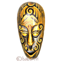 Tribal Lombok Aboriginal Dot Art Mask.This Mask Is Hand Carved From Albesia Wood. 