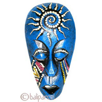 Tribal Lombok Aboriginal Dot Art Mask.This Mask Is Hand Carved From Albesia Wood. 