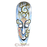 Tribal Lombok Aboriginal Dot Art Mask.This Mask Is Hand Carved From Albesia Wood. 