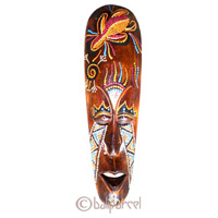 Tribal Lombok Aboriginal Dot Art Mask.This Mask Is Hand Carved From Albesia Wood. 