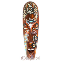 Tribal Lombok Aboriginal Dot Art Mask.This Mask Is Hand Carved From Albesia Wood. 