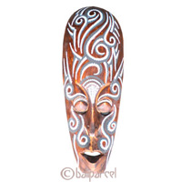 Tribal Lombok Aboriginal Dot Art Mask.This Mask Is Hand Carved From Albesia Wood. 