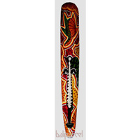 Tribal Lombok Aboriginal Dot Art Mask.This Mask Is Hand Carved From Albesia Wood. 