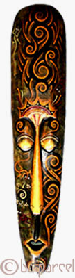 Tribal Lombok Aboriginal Dot Art Mask.This Mask Is Hand Carved From Albesia Wood. 