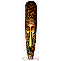Tribal Lombok Aboriginal Dot Art Mask.This Mask Is Hand Carved From Albesia Wood. 
