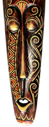 Tribal Lombok Aboriginal Dot Art Mask.This Mask Is Hand Carved From Albesia Wood. 