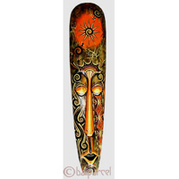Tribal Lombok Aboriginal Dot Art Mask.This Mask Is Hand Carved From Albesia Wood. 