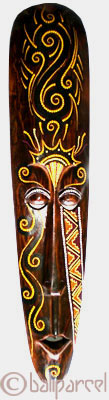 Tribal Lombok Aboriginal Dot Art Mask.This Mask Is Hand Carved From Albesia Wood. 