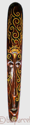 Tribal Lombok Aboriginal Dot Art Mask.This Mask Is Hand Carved From Albesia Wood. 