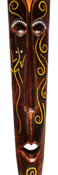 Tribal Lombok Aboriginal Dot Art Mask.This Mask Is Hand Carved From Albesia Wood. 