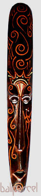 Tribal Lombok Aboriginal Dot Art Mask.This Mask Is Hand Carved From Albesia Wood. 
