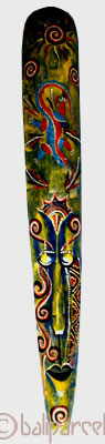 Tribal Lombok Aboriginal Dot Art Mask.This Mask Is Hand Carved From Albesia Wood. 