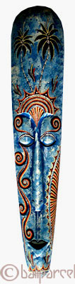 Tribal Lombok Aboriginal Dot Art Mask.This Mask Is Hand Carved From Albesia Wood. 