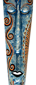 Tribal Lombok Aboriginal Dot Art Mask.This Mask Is Hand Carved From Albesia Wood. 
