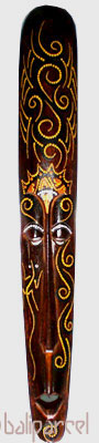 Tribal Lombok Aboriginal Dot Art Mask.This Mask Is Hand Carved From Albesia Wood. 