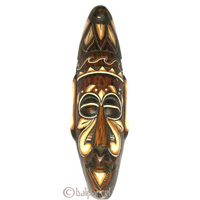 Tribal African Style Painted Mask.This Mask Is Hand Carved From Albesia Wood. 